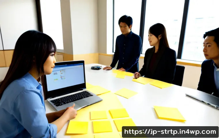 린 스타트업과 Agile 방법론의 통합 - Photorealistic Japanese startup team in a bright modern office, diverse professionals gathered aroun...